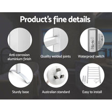 Load image into Gallery viewer, Devanti Electric Heated Towel Rail Rails Warmer Rack Aluminium 6 Bars
