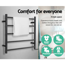 Load image into Gallery viewer, Devanti Heated Towel Rail Electric Warmer Heater Rails Holder Rack Wall Mounted
