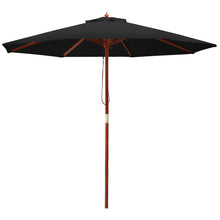 Load image into Gallery viewer, Instahut Outdoor Umbrella 2.7M Pole Cantilever Stand Garden Umbrellas Patio Black
