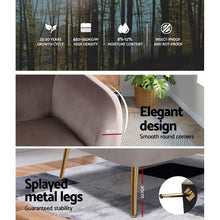 Load image into Gallery viewer, Artiss Armchair Lounge Chair Accent Armchair Velvet Beige
