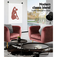 Load image into Gallery viewer, Artiss Armchair Lounge Chair Accent Armchair Velvet Pink
