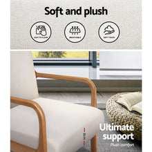 Load image into Gallery viewer, Artiss Armchair Lounge Chair Accent Armchair Bedroom Beige
