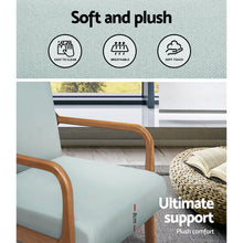 Load image into Gallery viewer, Artiss Armchair Lounge Chair Accent Armchair Bedroom Grey
