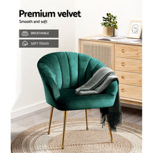 Load image into Gallery viewer, Artiss Armchair Lounge Chair Accent Armchair Velvet Green

