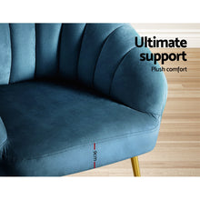 Load image into Gallery viewer, Artiss Armchair Lounge Chair Armchair Accent Navy Blue Velvet
