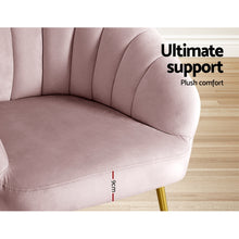 Load image into Gallery viewer, Artiss Armchair Lounge Chair Armchair Accent Velvet Pink
