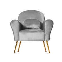 Load image into Gallery viewer, Artiss Armchair Lounge Chair Accent Armchair Grey Velvet
