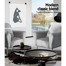 Load image into Gallery viewer, Artiss Armchair Lounge Chair Accent Armchair Grey Velvet
