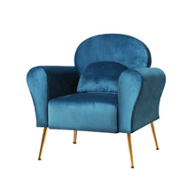 Load image into Gallery viewer, Artiss Armchair Lounge Chair Accent Armchairs Navy Velvet
