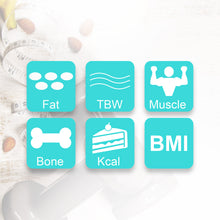 Load image into Gallery viewer, FitSmart Electronic Body Fat Scale Black 7 in 1 Body Analyser LCD Glass Tracker
