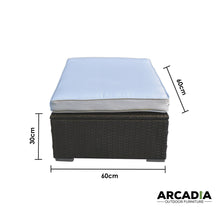 Load image into Gallery viewer, Arcadia Furniture Outdoor Rattan 4 Piece Sofa Lounge Set Home Garden Patio - Oatmeal and Grey
