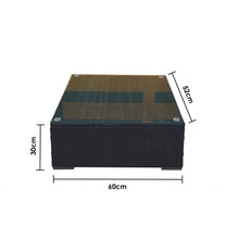 Load image into Gallery viewer, Arcadia Furniture Outdoor Rattan 4 Piece Sofa Lounge Set Home Garden Patio - Black and Grey
