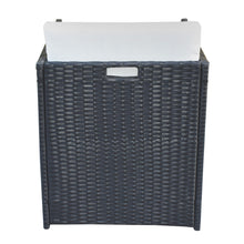 Load image into Gallery viewer, Arcadia Furniture 5 Piece Outdoor Dining Table Set Rattan Table Chairs Garden - Black and Grey
