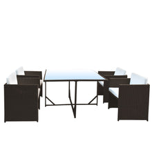 Load image into Gallery viewer, Arcadia Furniture Outdoor 5 Piece Bar Table Set Rattan and Cushions Patio Dining - Black and Grey
