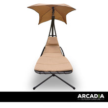 Load image into Gallery viewer, Arcadia Furniture Hammock Swing Chair Chaise Lounger Beige Waterproof Outdoor
