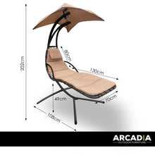 Load image into Gallery viewer, Arcadia Furniture Hammock Swing Chair Chaise Lounger Beige Waterproof Outdoor
