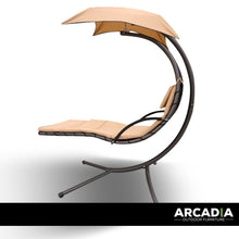 Load image into Gallery viewer, Arcadia Furniture Hammock Swing Chair Chaise Lounger Beige Waterproof Outdoor
