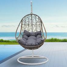 Load image into Gallery viewer, Outdoor Swing Rocking Egg Chair Pod Curved - Brown and Grey by Arcadia
