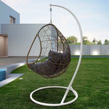 Load image into Gallery viewer, Outdoor Swing Rocking Egg Chair Pod Curved - Brown and Grey by Arcadia
