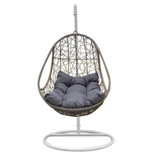 Load image into Gallery viewer, Outdoor Swing Rocking Egg Chair Pod Curved - Brown and Grey by Arcadia
