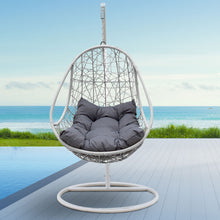 Load image into Gallery viewer, White Outdoor Rocking Egg Chair Swing Lounge Hammock Pod
