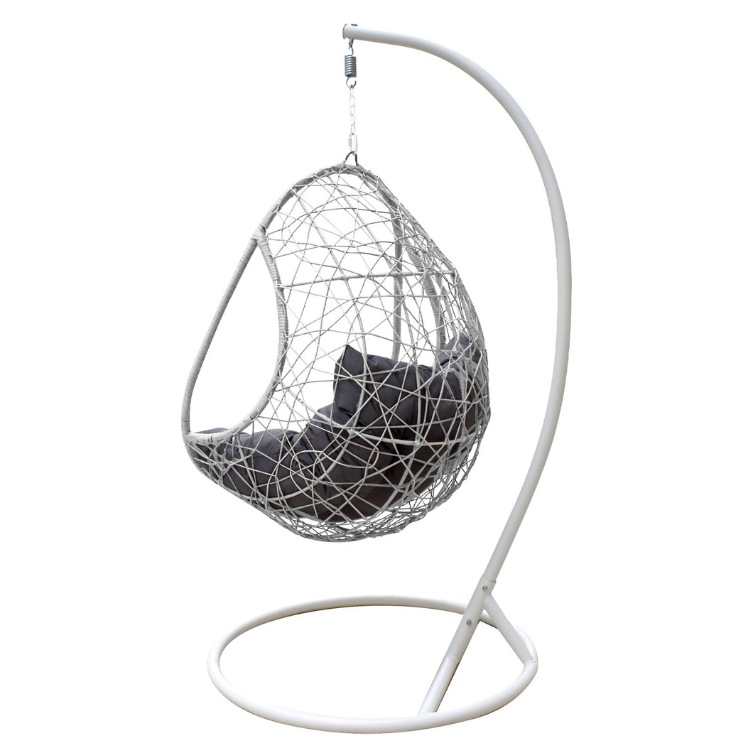 White Outdoor Rocking Egg Chair Swing Lounge Hammock Pod