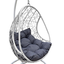 Load image into Gallery viewer, White Outdoor Rocking Egg Chair Swing Lounge Hammock Pod
