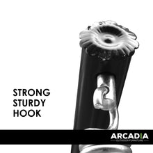 Load image into Gallery viewer, Arcadia Furniture Rocking Egg Chair Outdoor Wicker Rattan Patio Garden Tear Drop - Black and Cream
