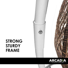 Load image into Gallery viewer, Arcadia Furniture Rocking Egg Chair Outdoor Wicker Rattan Patio Garden Circular - Oatmeal and Grey
