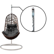 Load image into Gallery viewer, Outdoor Hanging Basket Egg Chair Swing - Brown and Grey
