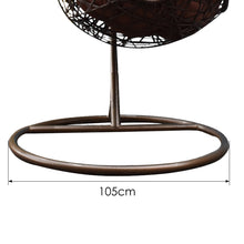 Load image into Gallery viewer, Arcadia Furniture Hanging Basket Egg Chair Outdoor Wicker Rattan Patio Garden - Brown and Coffee

