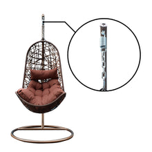 Load image into Gallery viewer, Arcadia Furniture Hanging Basket Egg Chair Outdoor Wicker Rattan Patio Garden - Brown and Coffee
