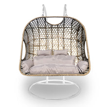 Load image into Gallery viewer, Outdoor 2 Seater Rocking Egg Chair Patio Garden - Gold and Grey
