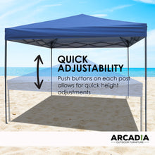 Load image into Gallery viewer, Arcadia Gazebo 3 x 3 Metre Canopy Navy Portable Pop Up Outdoor Beach
