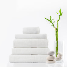 Load image into Gallery viewer, Royal Comfort 5 Piece Cotton Bamboo Towel Set 450GSM Luxurious Absorbent Plush - White
