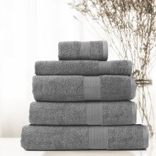 Load image into Gallery viewer, Royal Comfort 5 Piece Cotton Bamboo Towel Set 450GSM Luxurious Absorbent Plush - Charcoal
