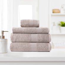 Load image into Gallery viewer, Royal Comfort 4 Piece Cotton Bamboo Towel Set 450GSM Luxurious Absorbent Plush - Champagne
