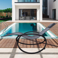 Load image into Gallery viewer, Arcadia Furniture Zero Gravity Portable Foldable Rocking Chair Recliner Lounge - Grey
