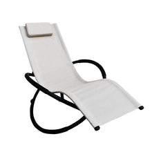 Load image into Gallery viewer, Arcadia Furniture Zero Gravity Portable Foldable Rocking Chair Recliner Lounge - Sand
