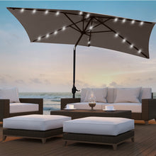 Load image into Gallery viewer, Arcadia Furniture Umbrella 3 Metre Umbrella with Solar LED Lights Garden Yard - Charcoal
