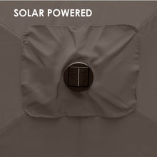 Load image into Gallery viewer, Arcadia Furniture Umbrella 3 Metre Umbrella with Solar LED Lights Garden Yard - Charcoal
