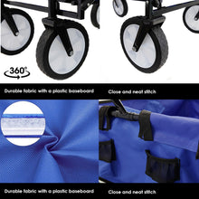 Load image into Gallery viewer, Havana Outdoors Collapsible Beach Trolley Garden Cart Foldable Picnic Navy
