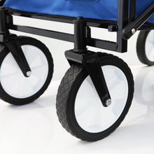 Load image into Gallery viewer, Havana Outdoors Collapsible Beach Trolley Garden Cart Foldable Picnic Navy
