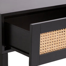 Load image into Gallery viewer, Casa Decor Tulum Rattan Console Table Entry Table Storage Hallway Wood Black

