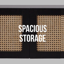 Load image into Gallery viewer, Casa Decor Tulum Rattan Entertainment Unit TV Stand Cabinet Storage Black
