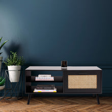 Load image into Gallery viewer, Casa Decor Tulum Rattan Coffee Table Storage Drawer Furniture Wooden Black
