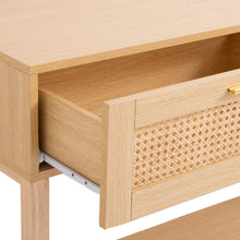 Load image into Gallery viewer, Casa Decor Santiago Rattan Console Table Entry Table Hallway Wood Oak
