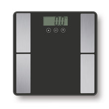Load image into Gallery viewer, Digital Body Analyser Scale LCD Screen Weight Tracker Tempered Glass Black Blue

