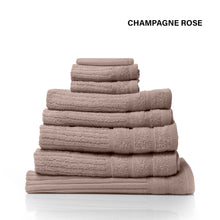 Load image into Gallery viewer, Royal Comfort Eden Egyptian Cotton 600GSM 8 Piece Luxury Bath Towels Set - Rose
