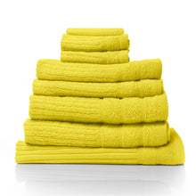 Load image into Gallery viewer, Royal Comfort Eden Egyptian Cotton 600GSM 8 Piece Luxury Bath Towels Set - Yellow
